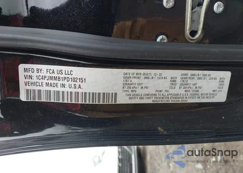 2023 Jeep Cherokee Altitude Lux 4X4 from USA, damaged, VIN 1C4PJMMB1PD102151